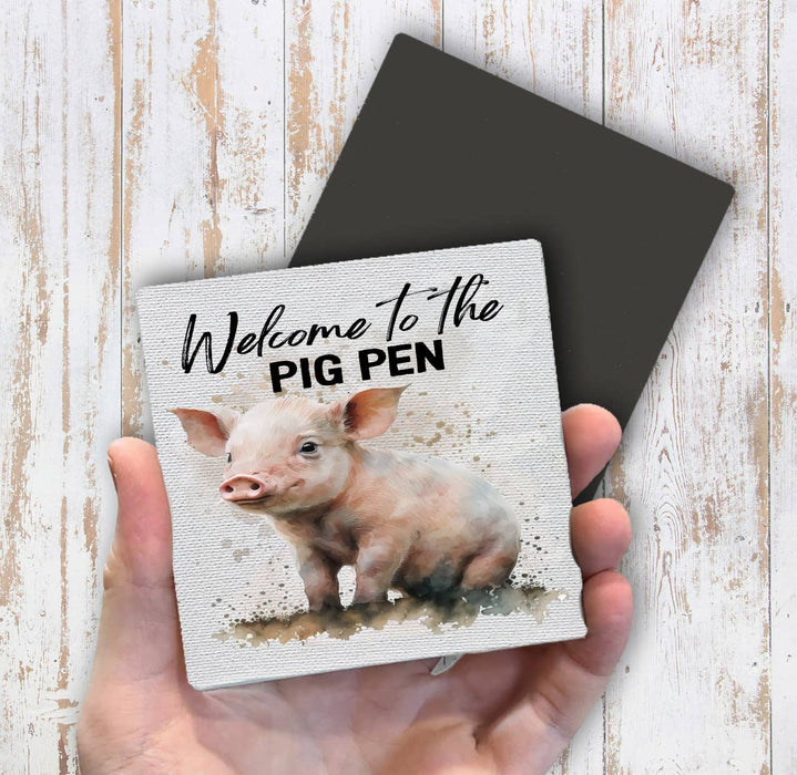 Welcome to the Pig Pen Piglet Magnet Fridge