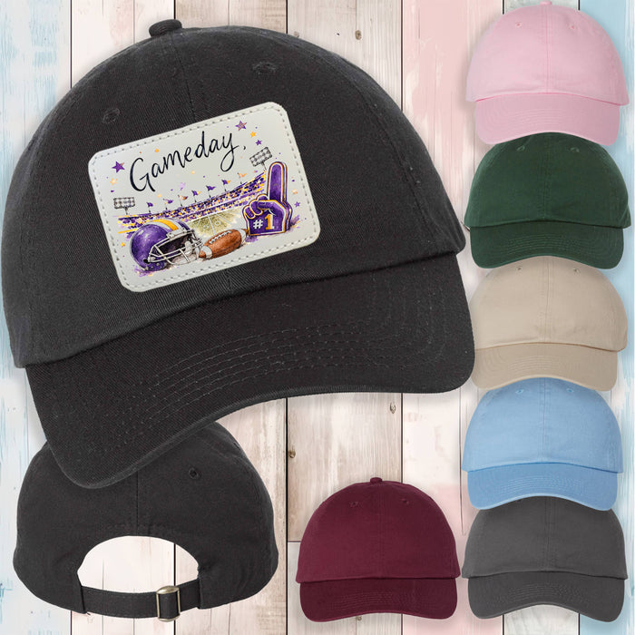 Gameday Football Purple & Gold Basbeall Hat