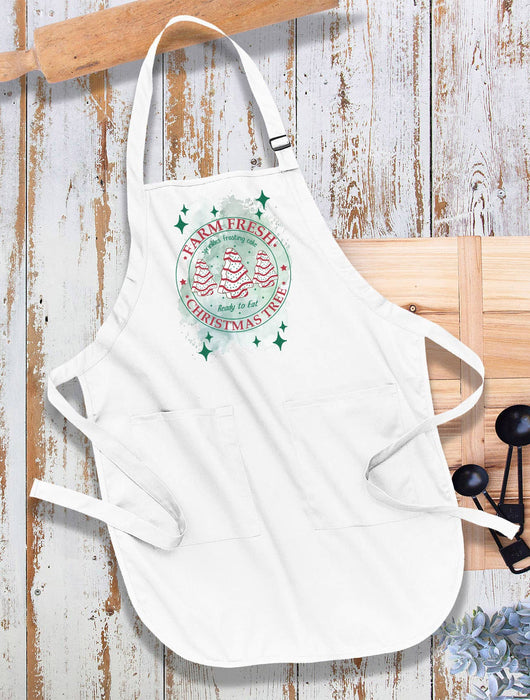 Christmas Farm Fresh Tree Cakes Apron