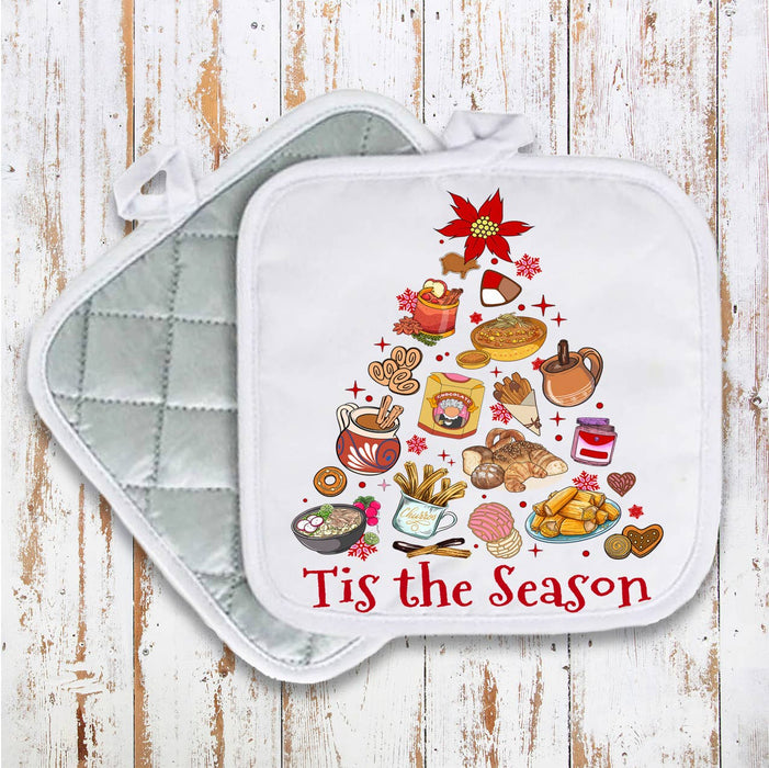 Mexican Christmas the Season Foods Pot Holder Oven Mitt