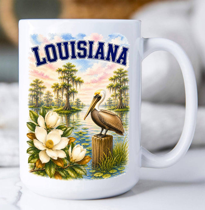 Louisiana State Bird and Animal Coffee Mug