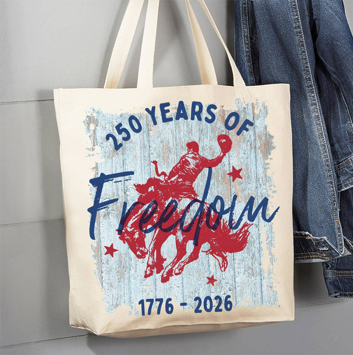Western 250 years of Freedom Canvas Tote Bag