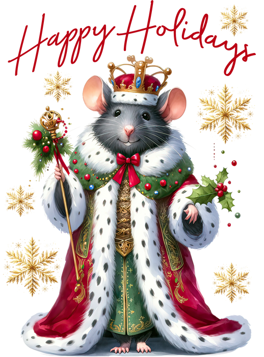 Christmas Mouse Happy Holidays