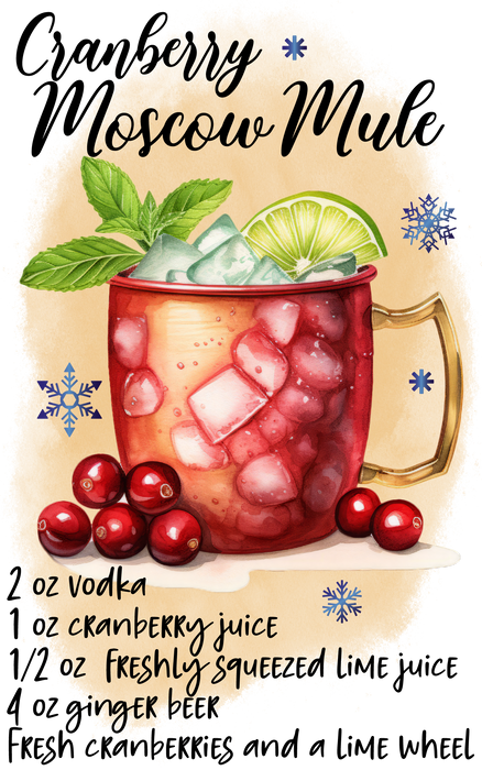 Christmas Cocktail Cranberry Moscow Mule