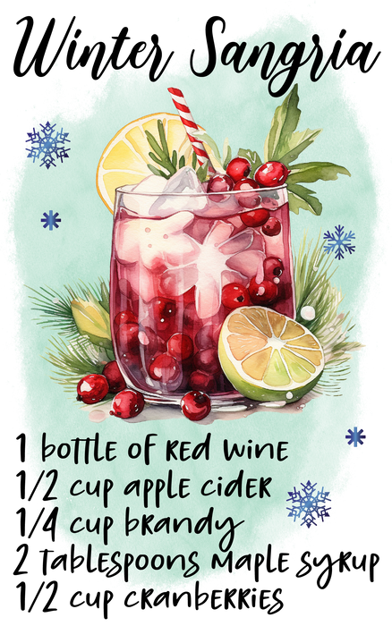 Christmas Cocktail Winter Sangria Recipe