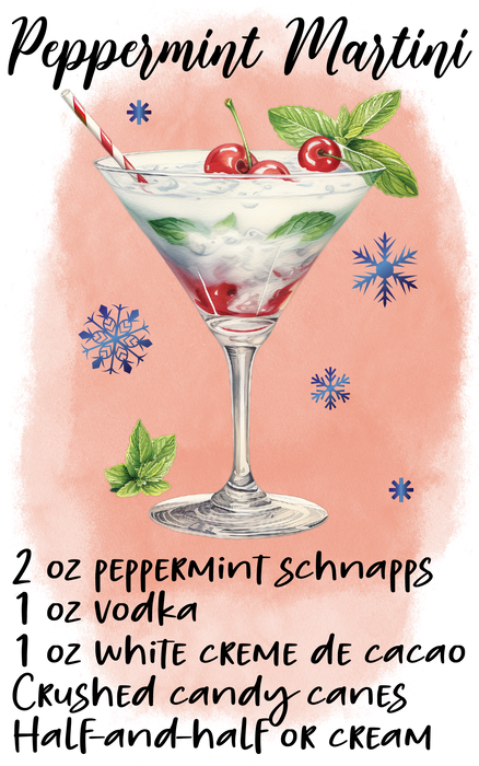Christmas Cocktail Peppermint Martini
