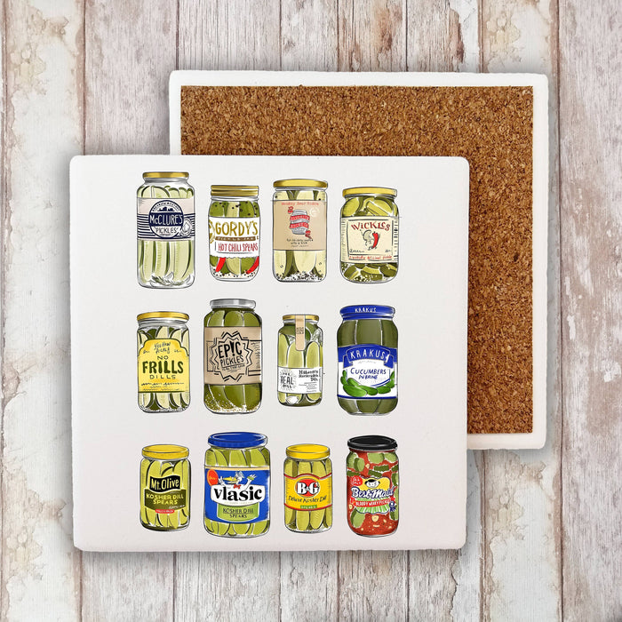 Pickles Vintage Pickles  Stone Coaster