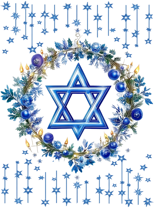 Hanukkah Star of David Tea Towel