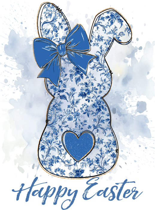 Easter Blue and White Bunny