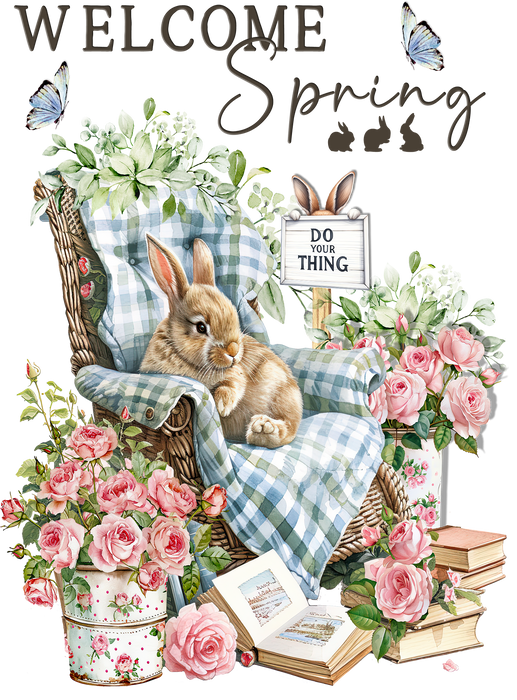 Welcome Spring Bunny Flowers
