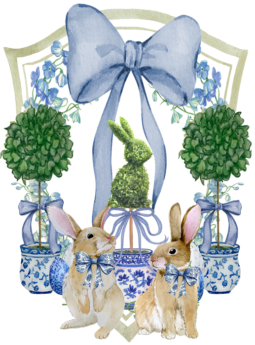 Easter Bunny Topiary Preppy