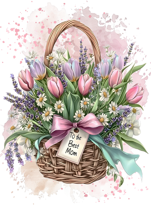 Mother's Day Basket Tulips Flowers