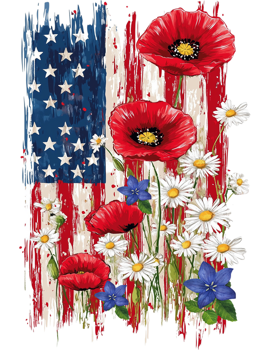 Patriotic American Flag Flowers