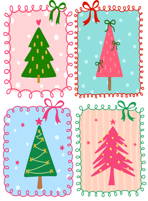 Christmas Tree Hand-Drawn Frame