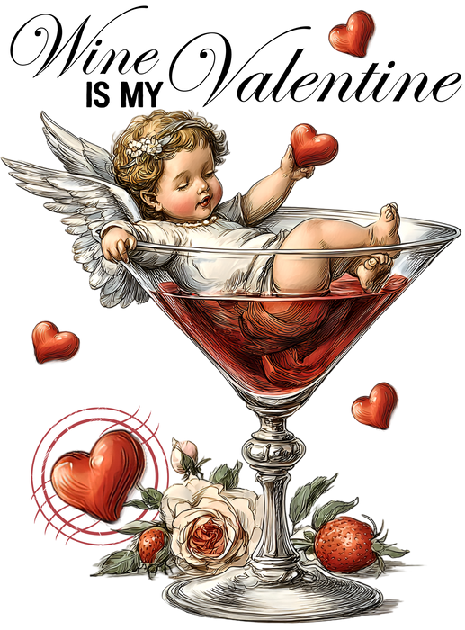 Wine is My Valentine Cupid