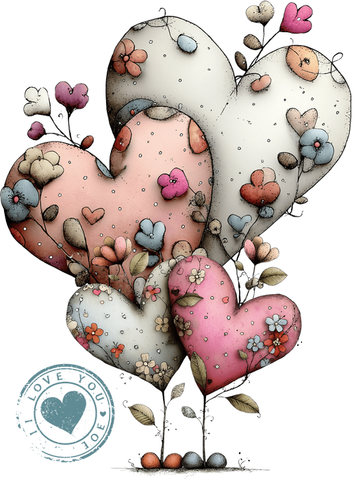 Valentine Whimsical Hearts Farmhouse