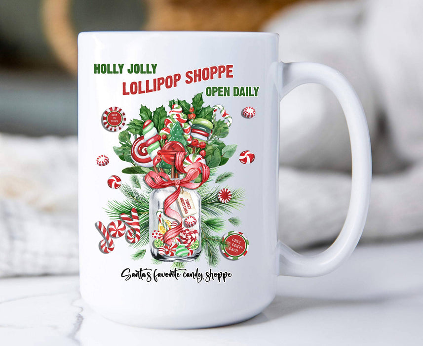 Christmas Holly Jolly Lollipop Shoppe Coffee Mug