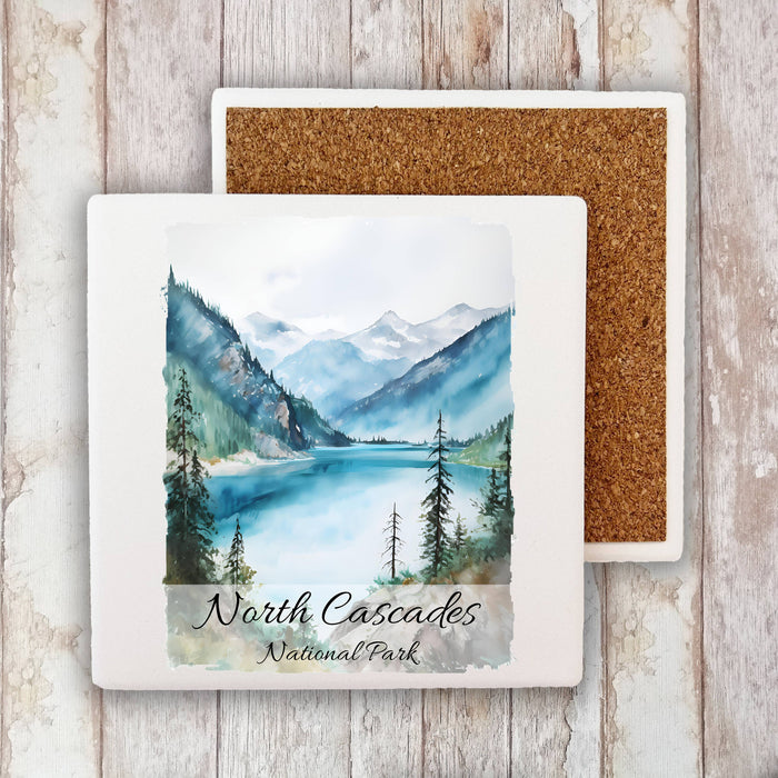 North Cascades National Park Washington Stone Coaster