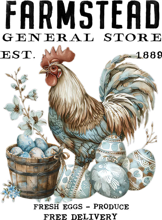 Rooster Easter Eggs Farmstead