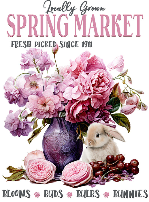 Spring Market Flowers Bunny