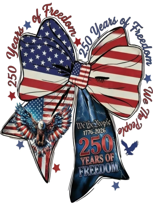 Patriotic Bow 250 Anniversary America