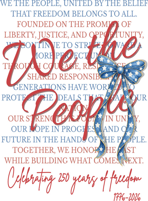 Patriotic We the People Bow 250 America