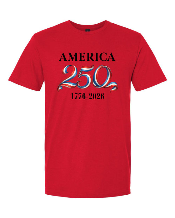 Patriotic Red White Blue 250 Anniversary T-Shirt