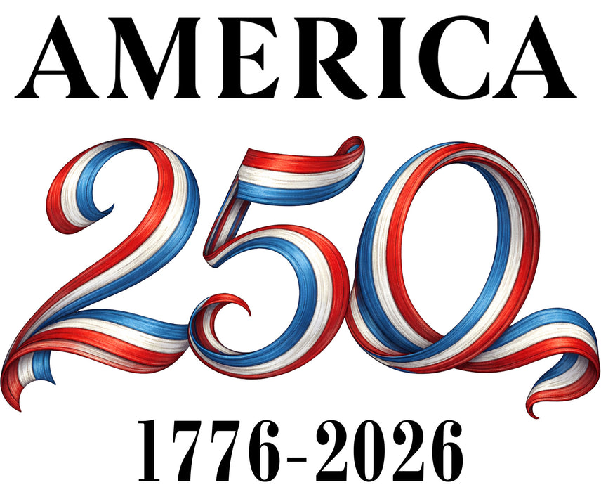 Patriotic Red White Blue 250 Anniversary