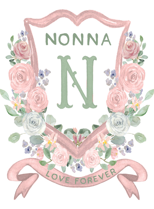 Mother's Day Nonna Floral Crest