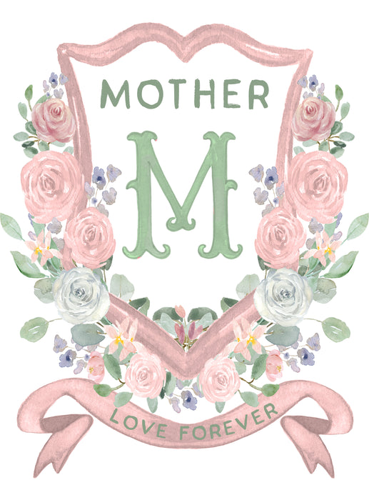 Mother's Day Mother Floral Crest