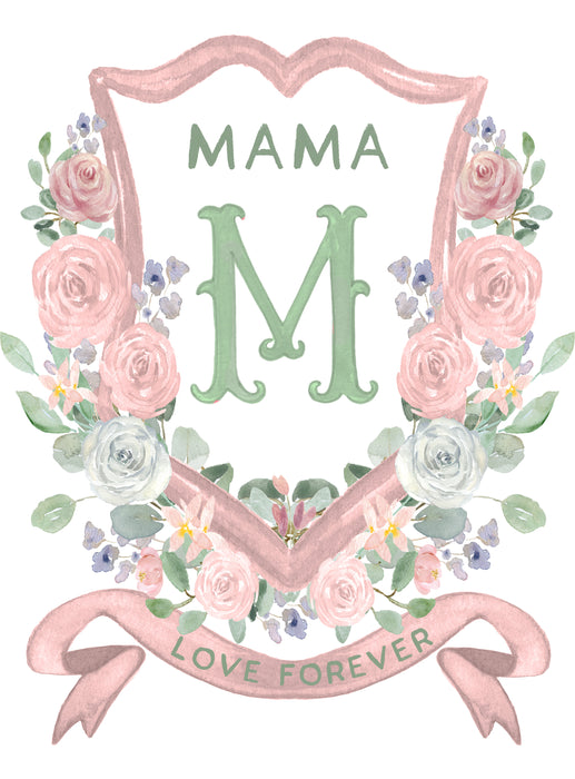 Mother's Day Mama Floral Crest