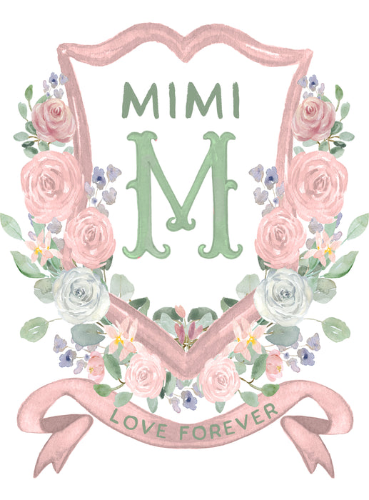 Mother's Day Mimi Floral Crest