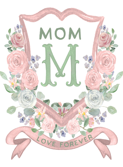Mother's Day Mom Floral Crest