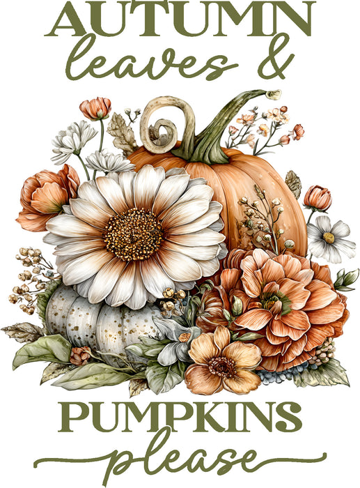 Autumn Leaves Pumpkins Please