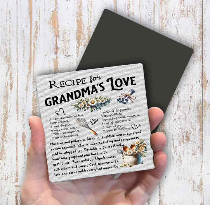 Grandma's Love Recipe Magnet Fridge