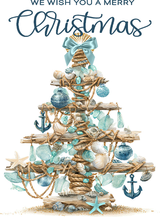 Coastal Christmas Sea Glass Tree