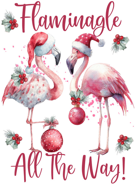 Christmas Flamingo Flaminagle all the way
