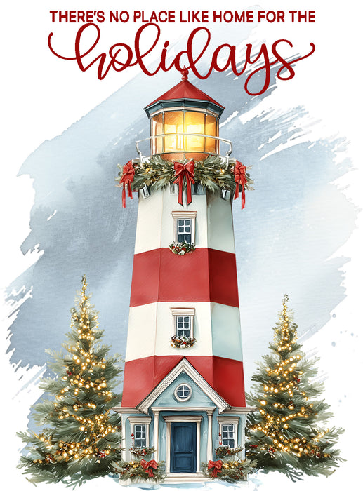 Coastal Christmas Lighthouse Home for Holiday