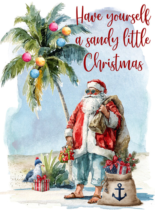 Have a Sandy Christmas Santa Beach