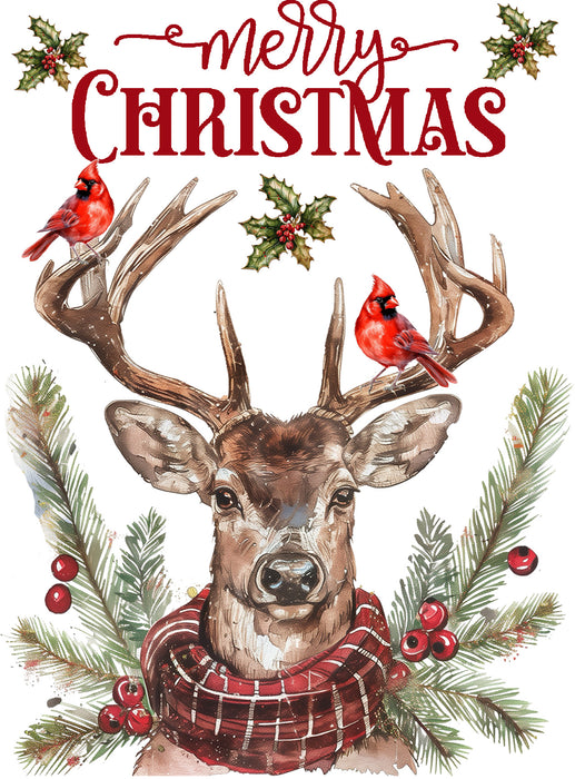 Christmas Reindeer Red Cardinals
