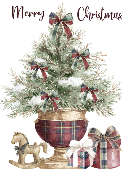 Christmas Tree Burgundy Velvet