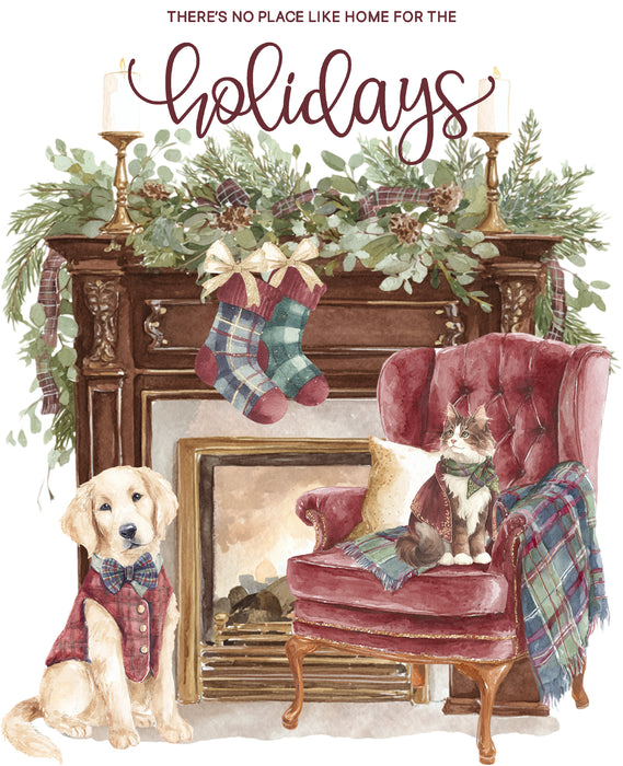 Christmas Home for The Holidays Fireplace