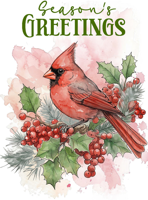 Christmas Seaons Greeting red Cardinal