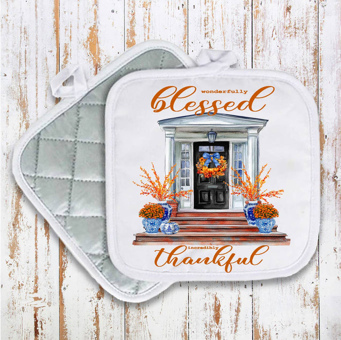 Wonderfully Blessed Front Door Porch Pot Holder
