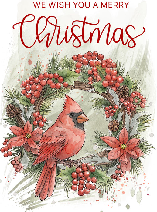 Christmas red Cardinak Wreath