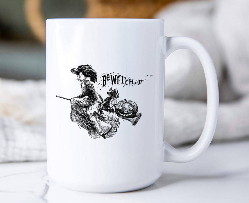 Bewitched Dog Broom, Coffee Mugs