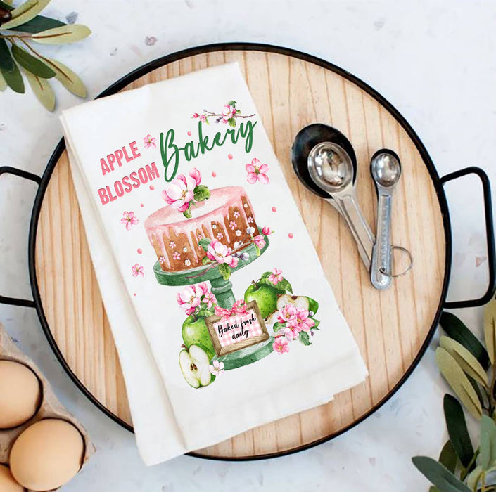 Apple Blossom Bakery Farmhouse Flour Sack Tea Towel
