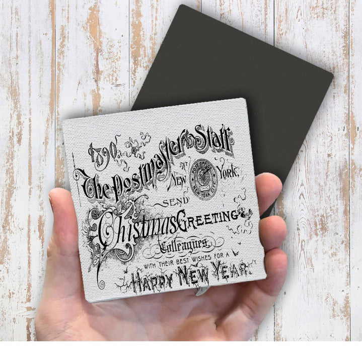 The Postmaster Staff Happy New Year , Magnet Fridge