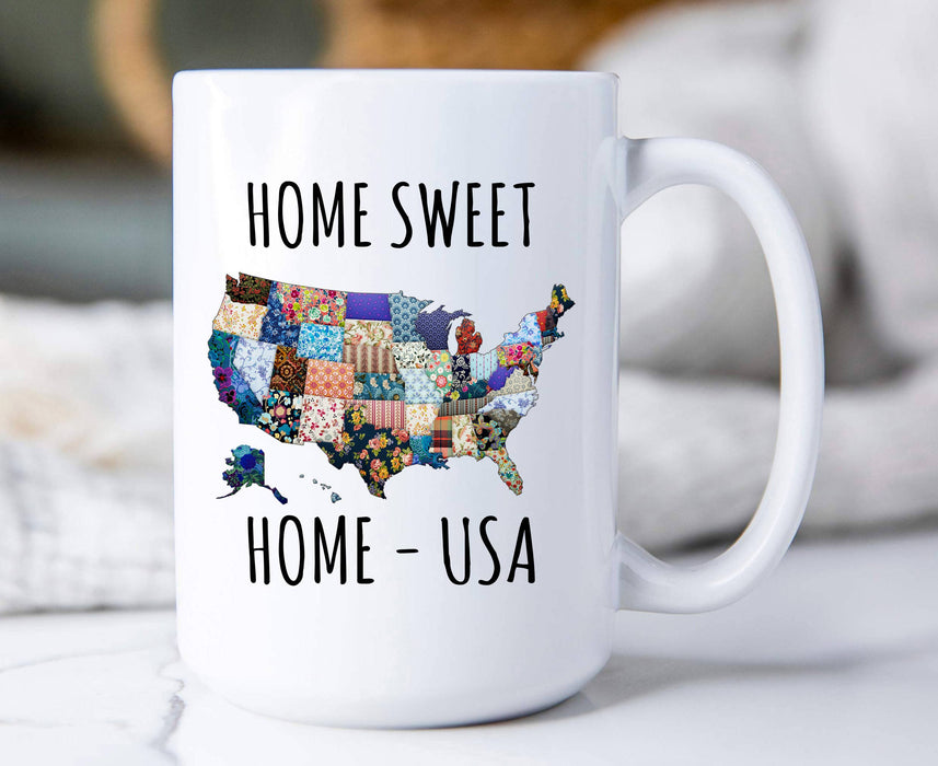 Home Sweet Home USA Patriotic Coffee Mug