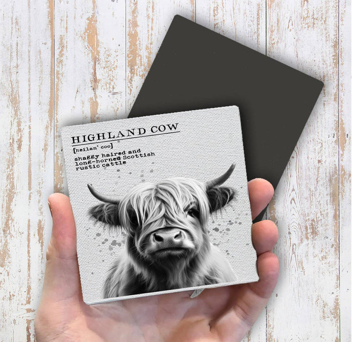 Highland Cow Definition Farm Magnet Fridge